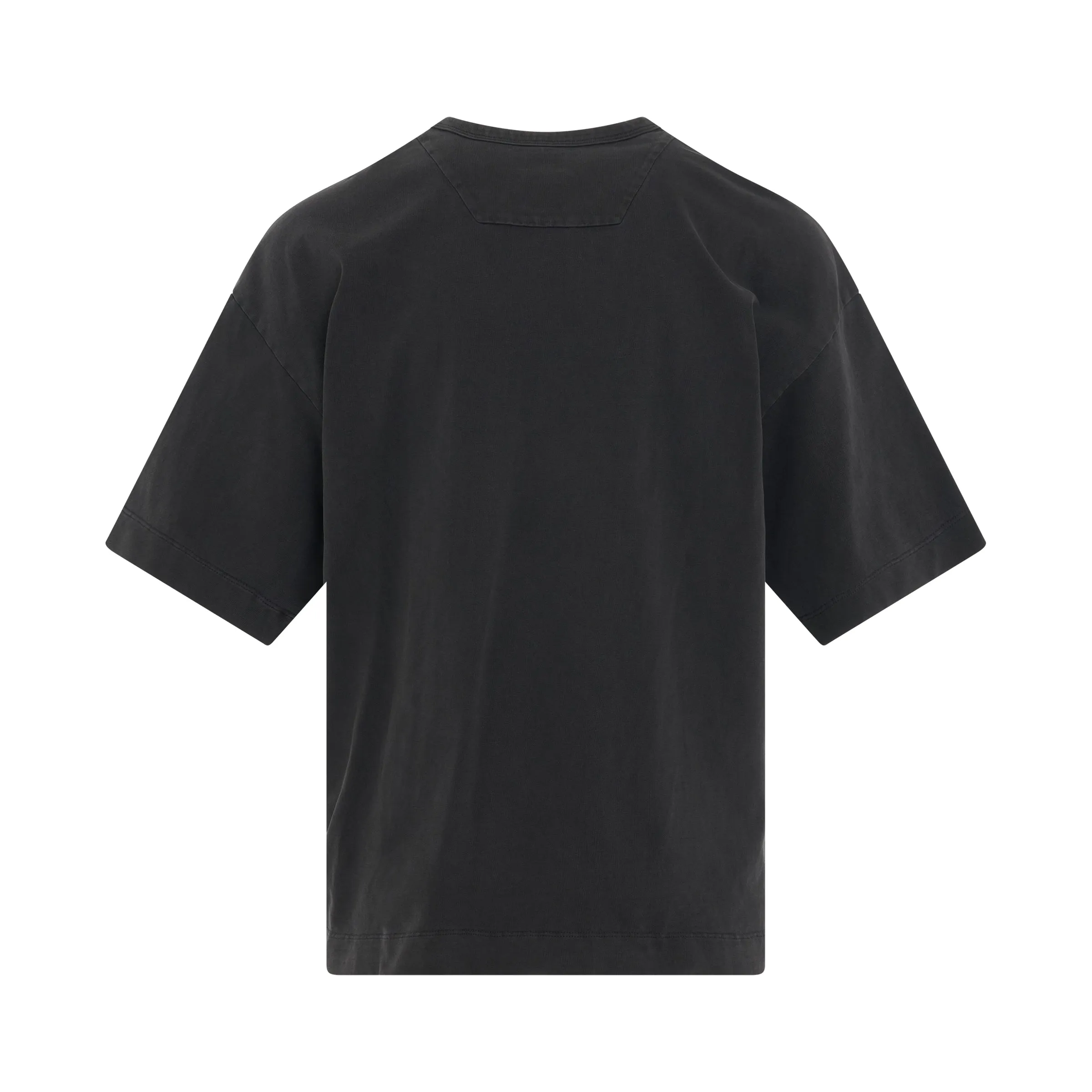 Garment Dyed Cotton T-Shirt in Grey sold by MARAIS product image thumbnail 4