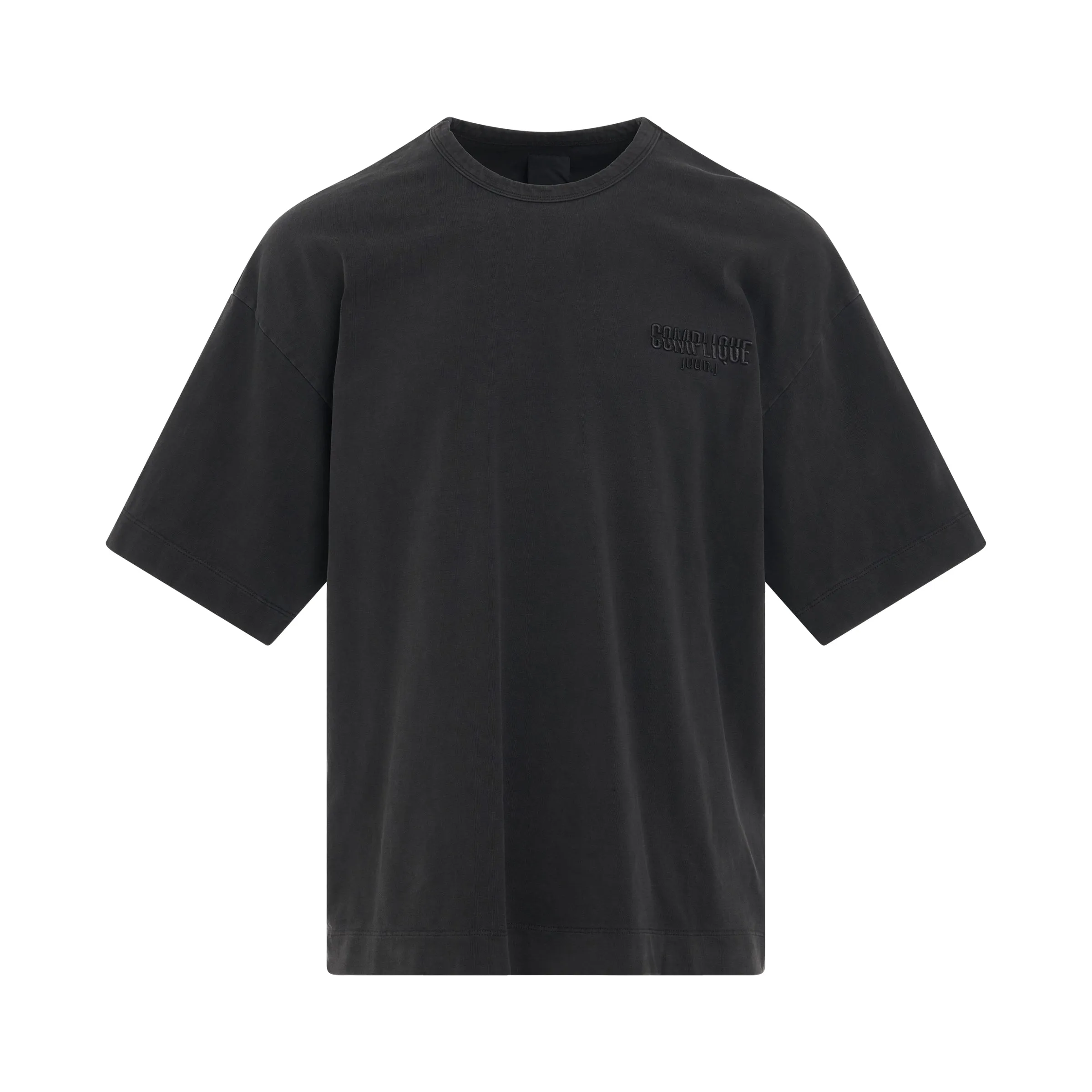 Garment Dyed Cotton T-Shirt in Grey sold by MARAIS