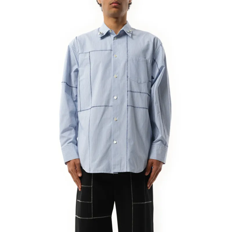Frankenstein Cutting Shirt in Blue/White sold by MARAIS