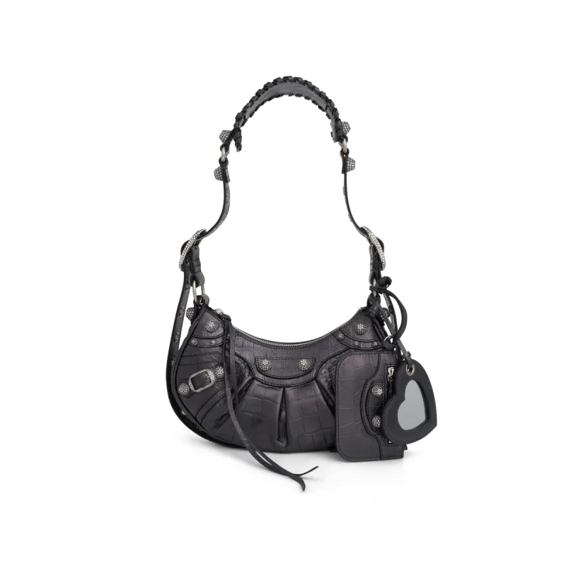Le Cagole XS Shoulder Bag in Gunmetal sold by MARAIS