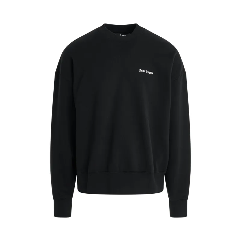 Back Logo Crewneck Sweater in Black/Off White sold by MARAIS