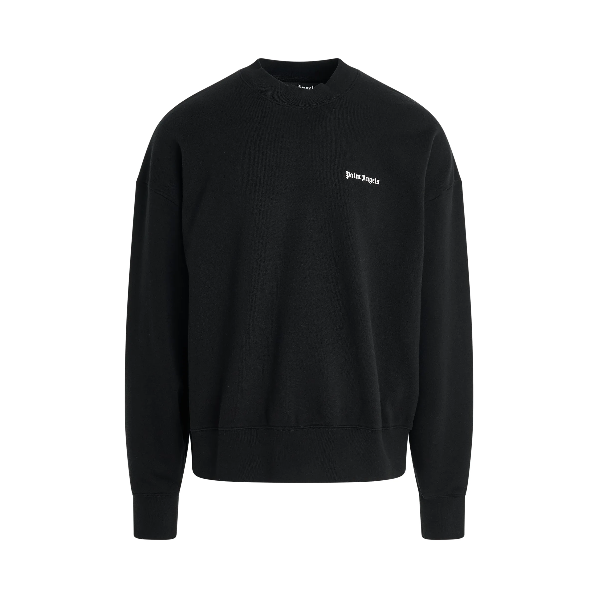 Back Logo Crewneck Sweater in Black/Off White sold by MARAIS