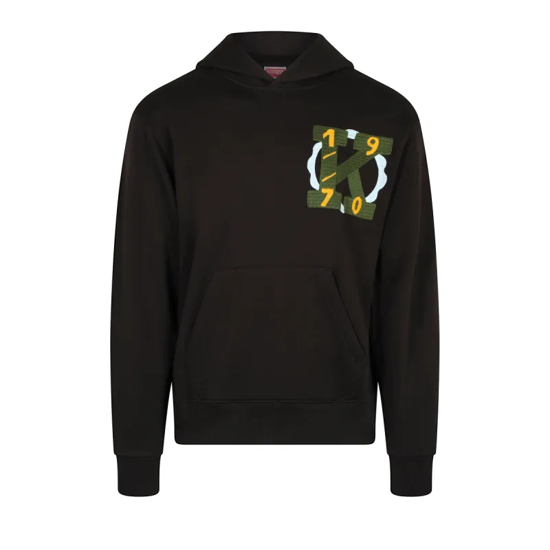 Drawn Varsity Classic Hoodie in Black sold by MARAIS