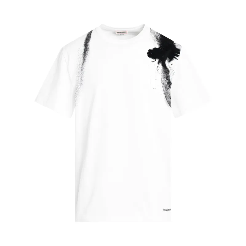Dragonfly Harness Print T-Shirt in White/Black sold by MARAIS