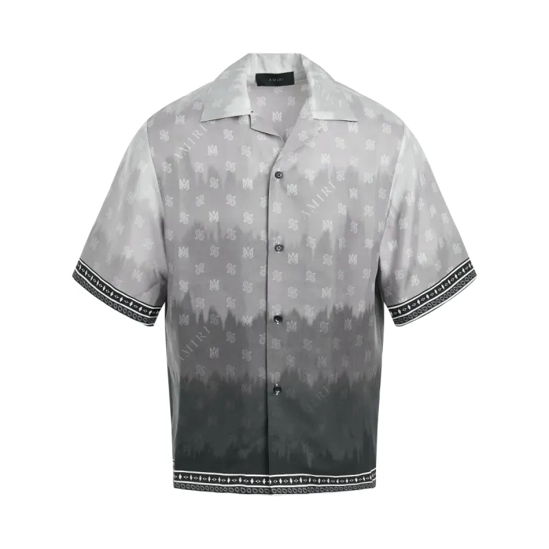 Micro MA Paisley Bowling Shirt in Black sold by MARAIS