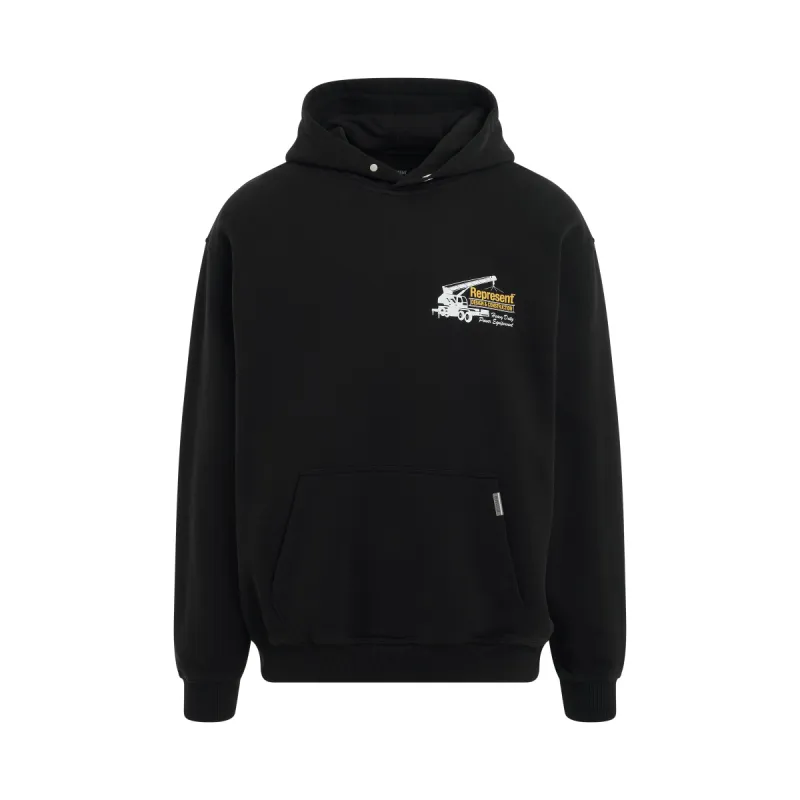 Design & Construction Hoodie in Jet Black sold by MARAIS