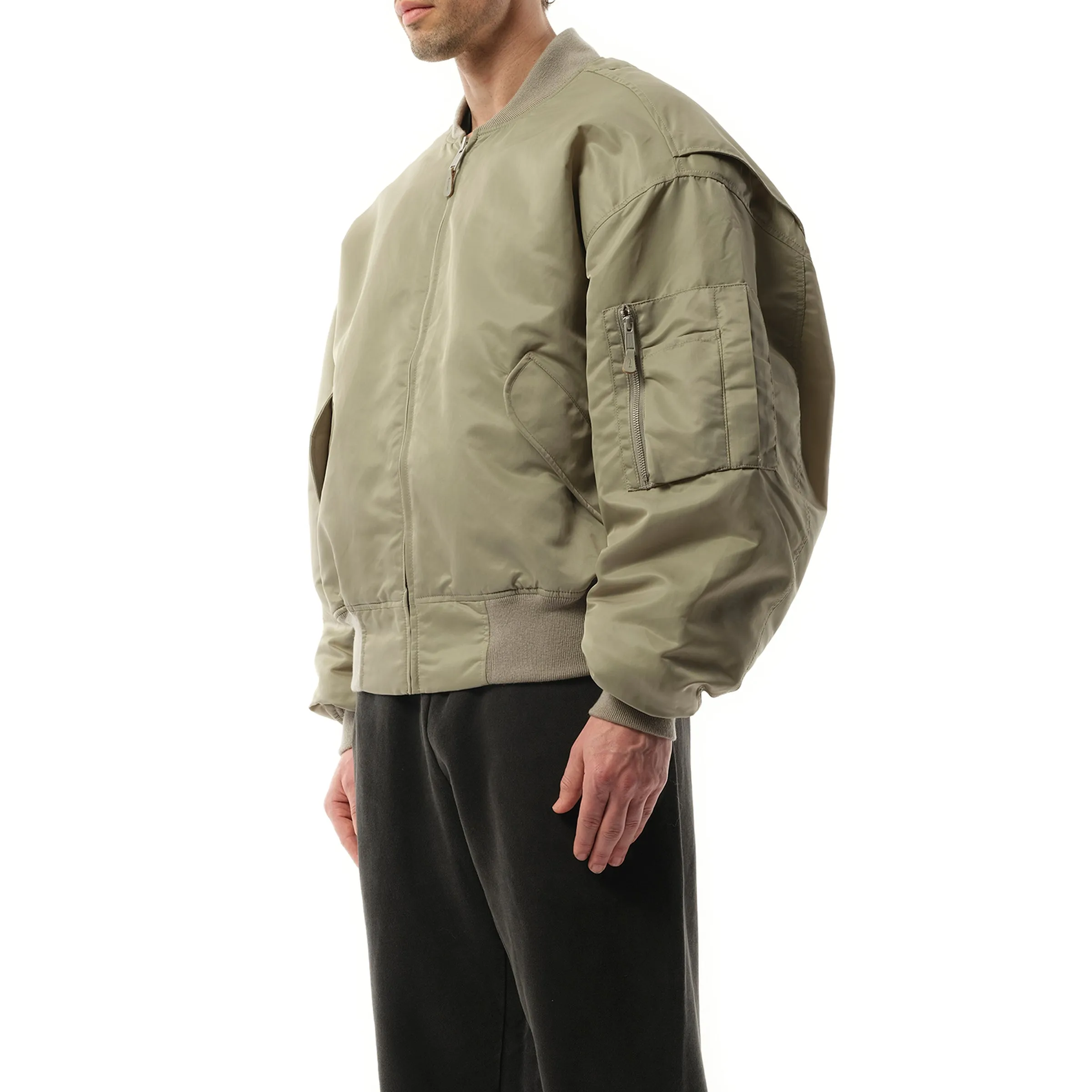 Broad Bomber Jacket in Grey sold by MARAIS product image thumbnail 5