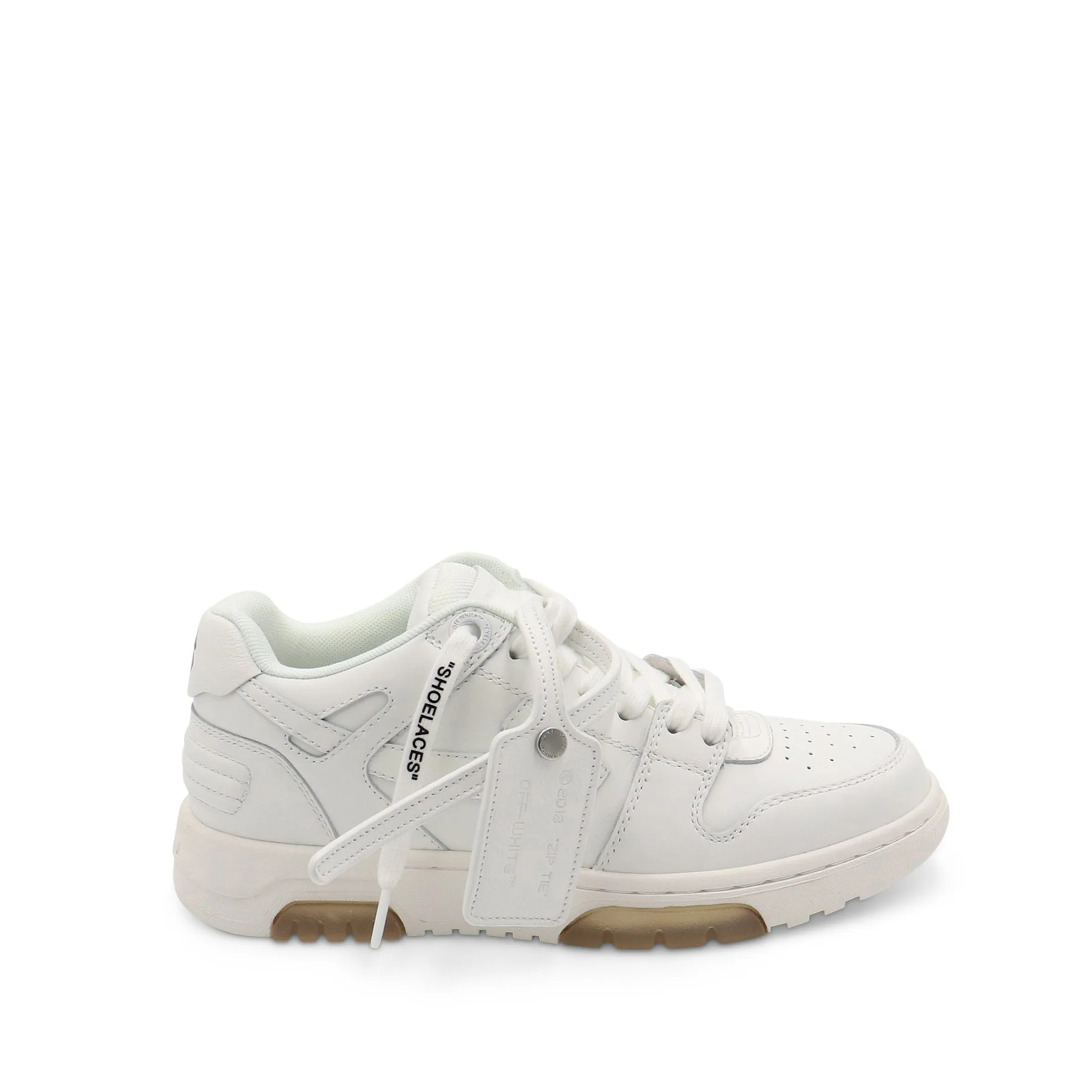 Out Of Office Calf Leather Sneakers in White sold by MARAIS