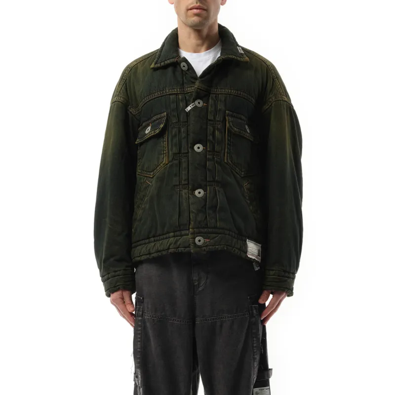 Puffer Denim Jacket in Indigo sold by MARAIS