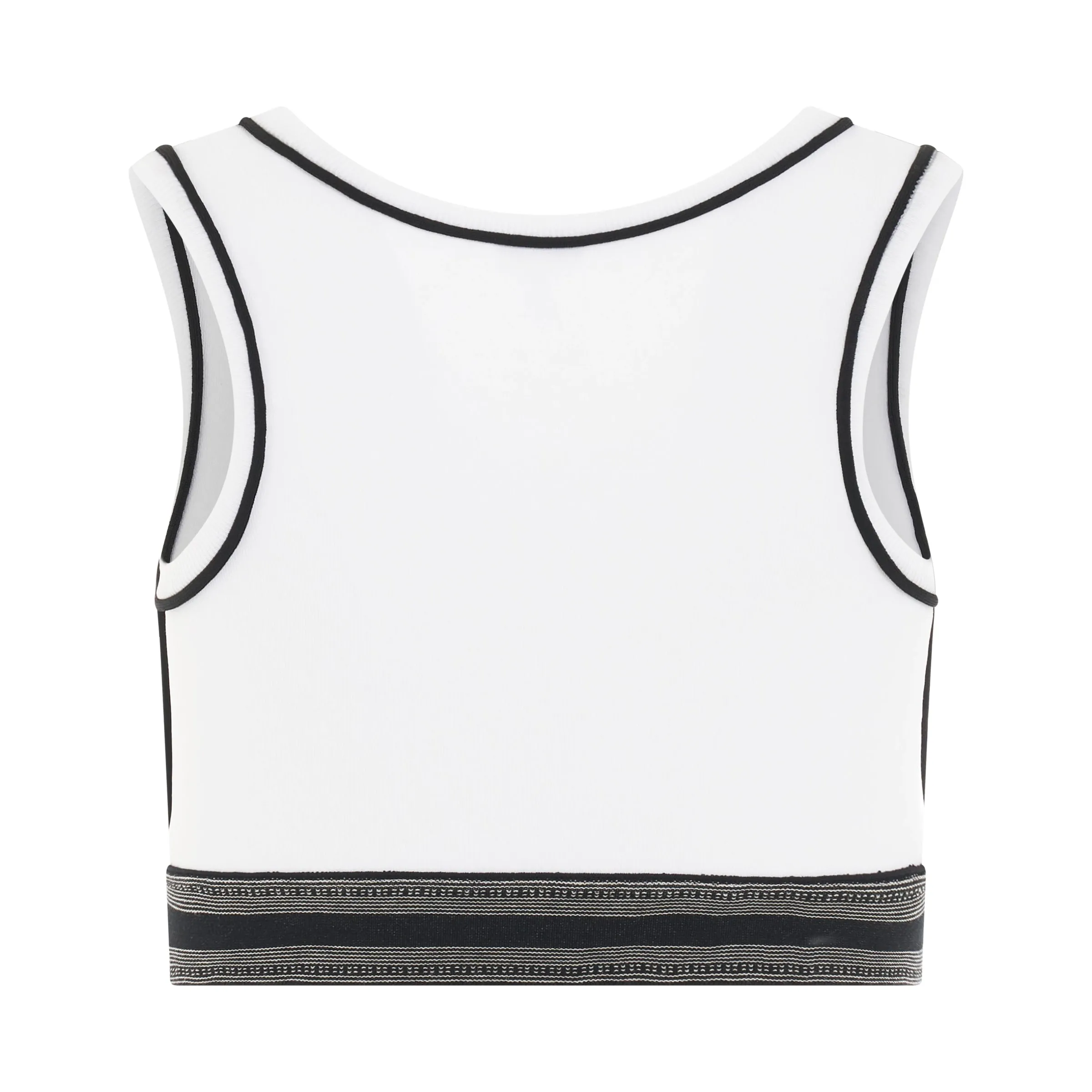 Logo Cropped Tank Top in White sold by MARAIS product image thumbnail 4