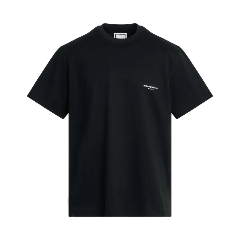 Square Patch Logo T-Shirt in Black sold by MARAIS
