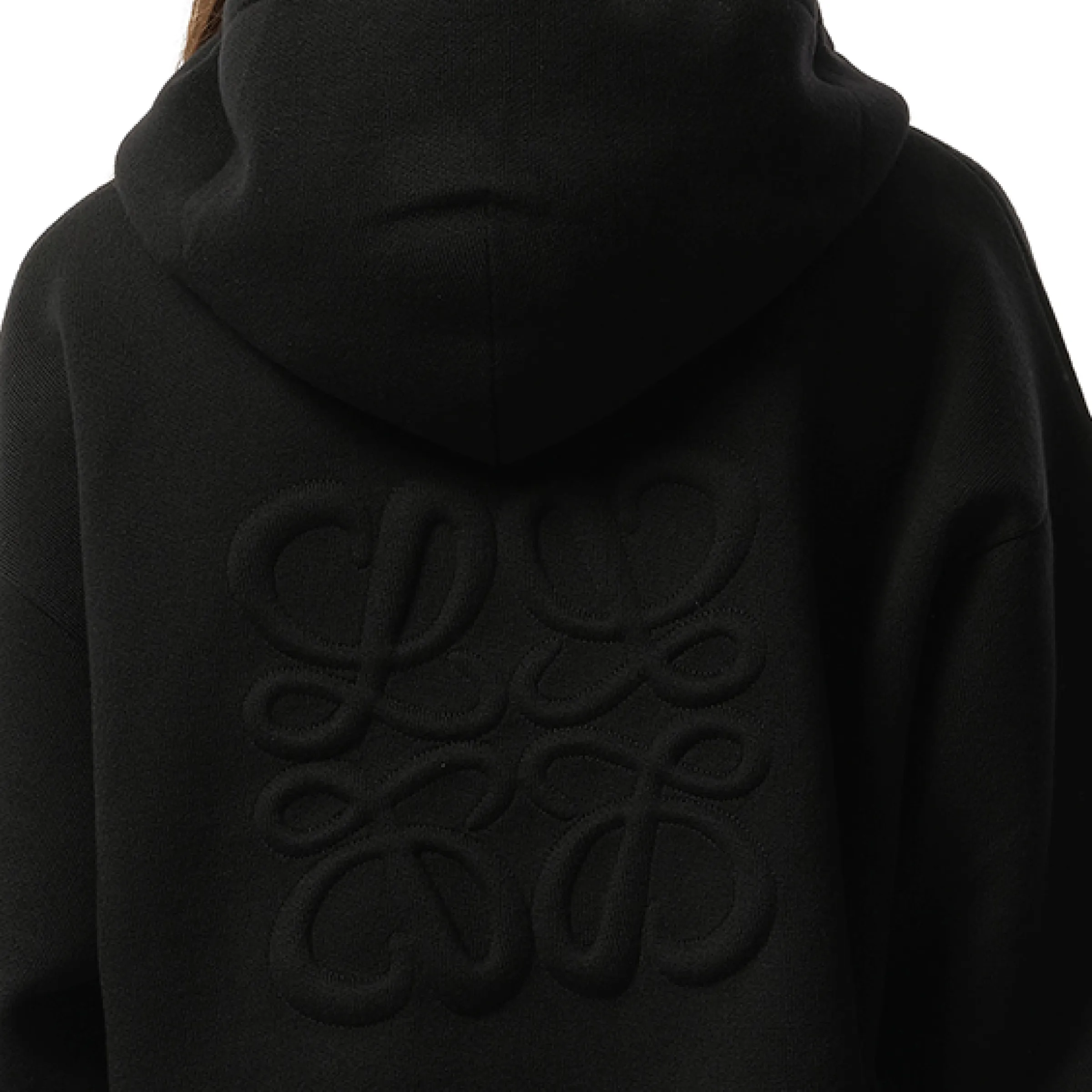 Anagram Zip-Up Hoodie in Black sold by MARAIS product image thumbnail 3