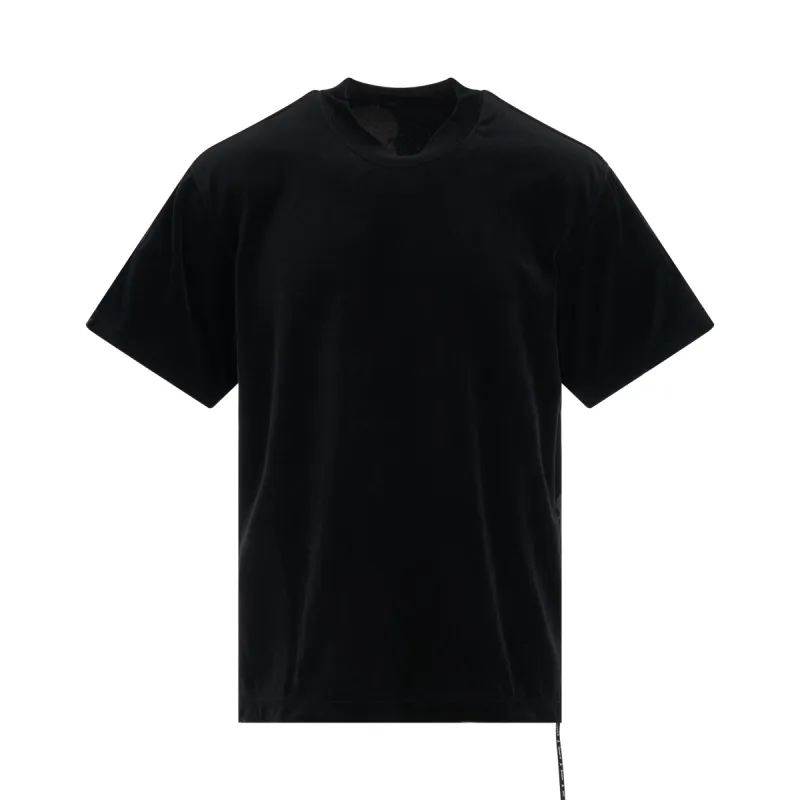 Embroidery Logo Boxy Fit Baseball T-Shirt in Black sold by MARAIS