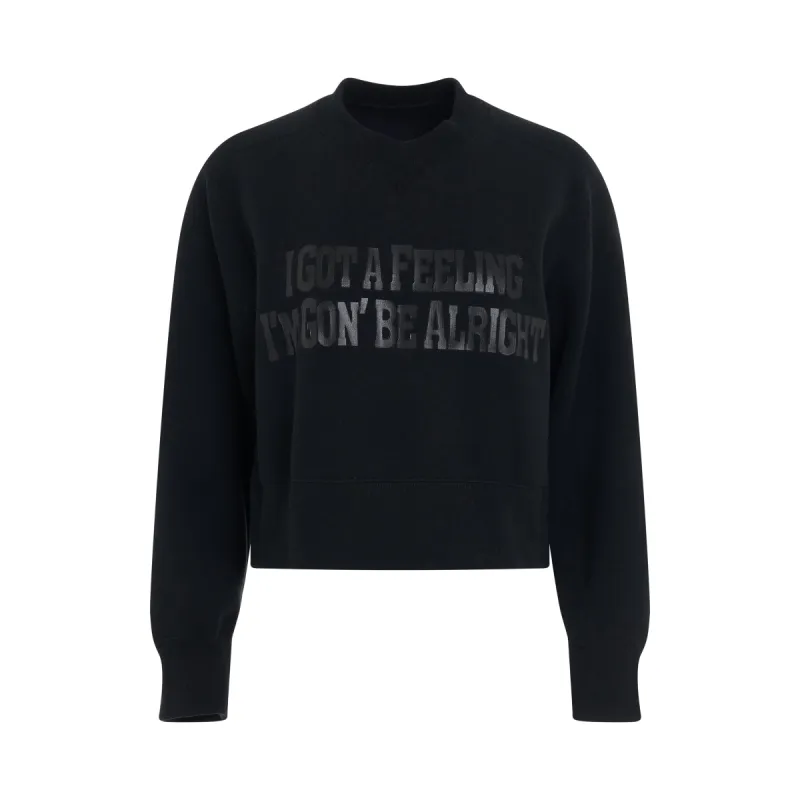 Sponge Sweat Cropped Pullover in Black sold by MARAIS
