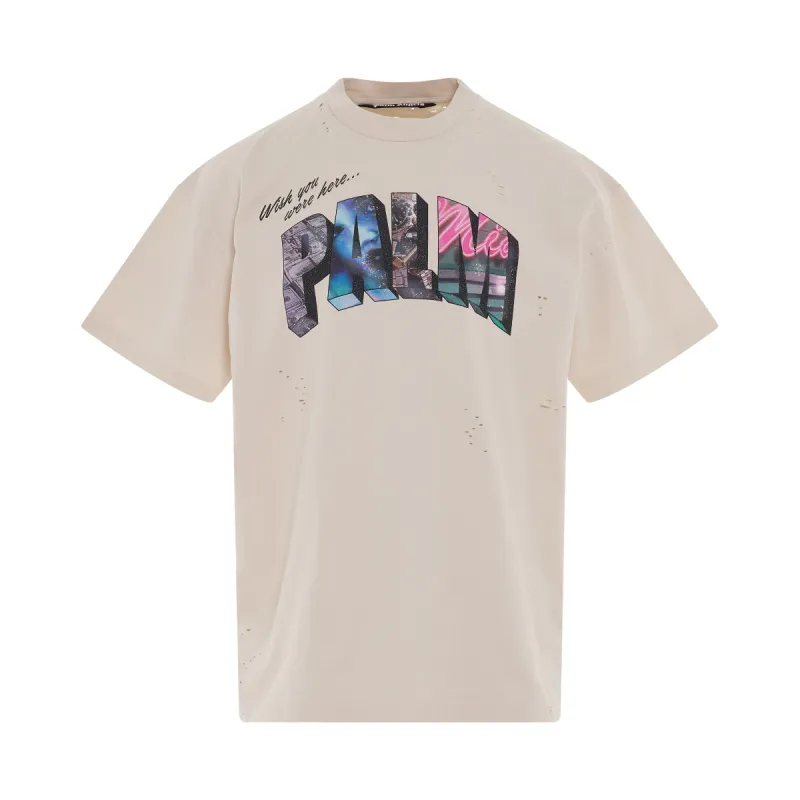 Palm Sign Vintage T-Shirt in White/Multicolour sold by MARAIS