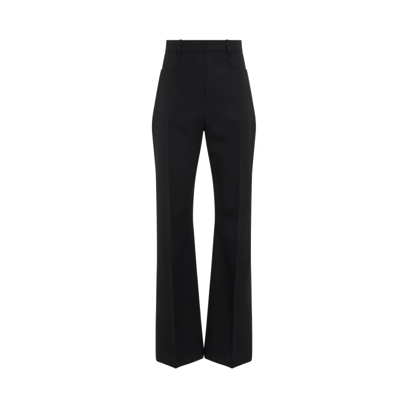 Sauge High Waisted Flare Pants in Black sold by MARAIS
