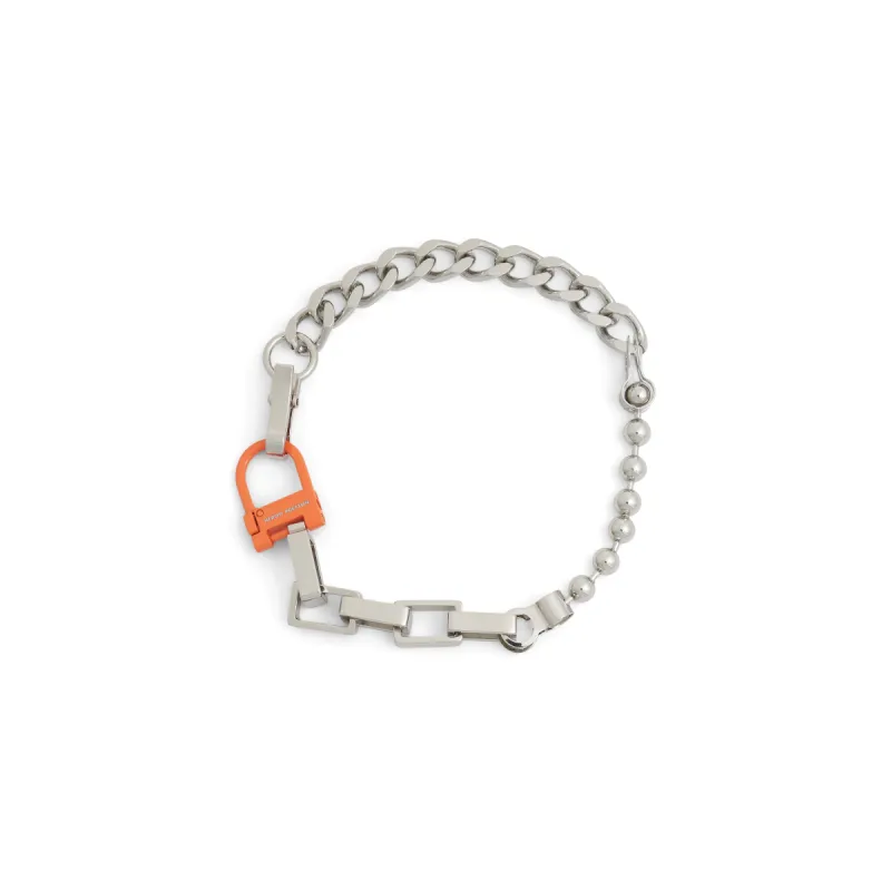 Regular Multichain Square Necklace in Silver/Orange sold by MARAIS