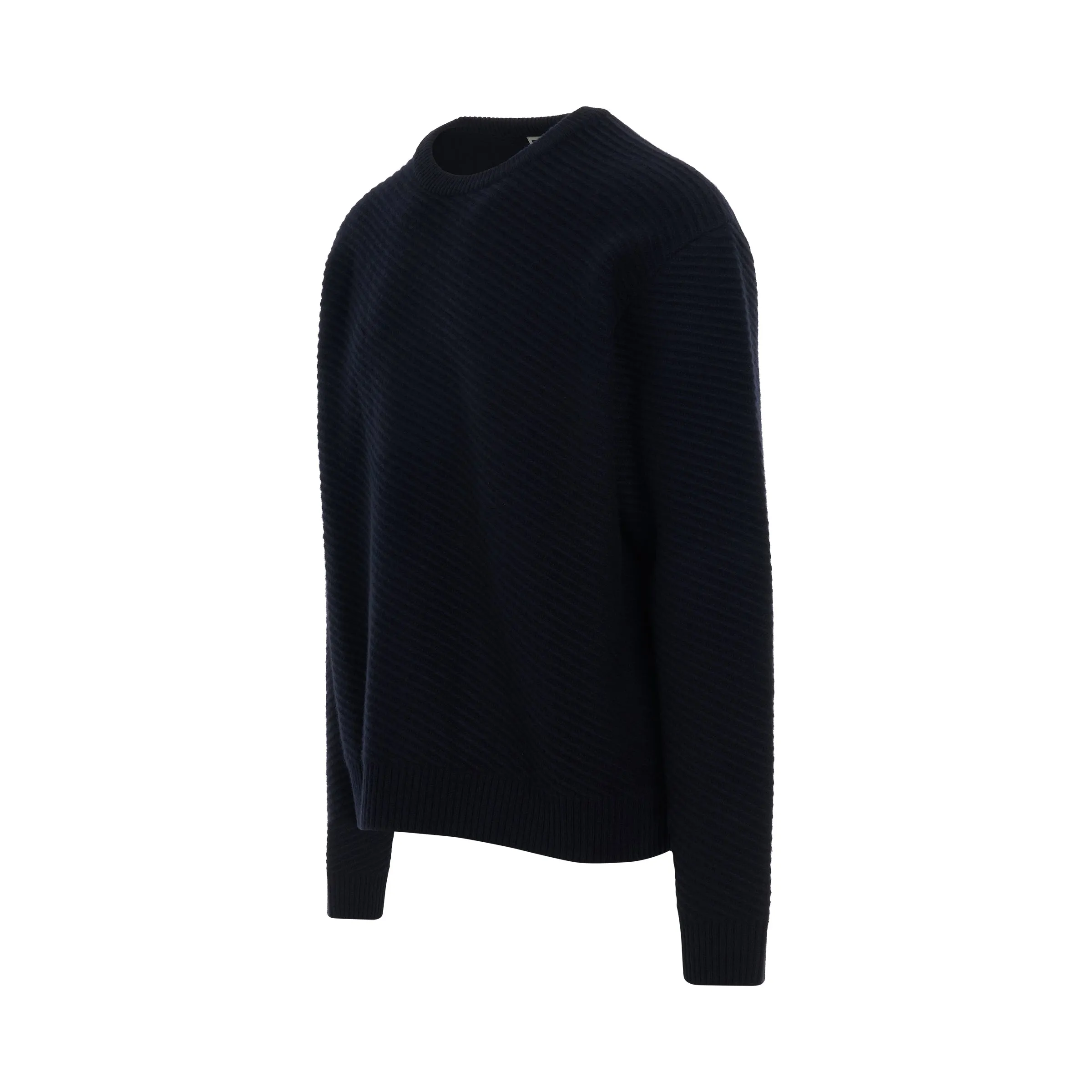 Diagonal Weave Sweater in Navy sold by MARAIS product image thumbnail 2