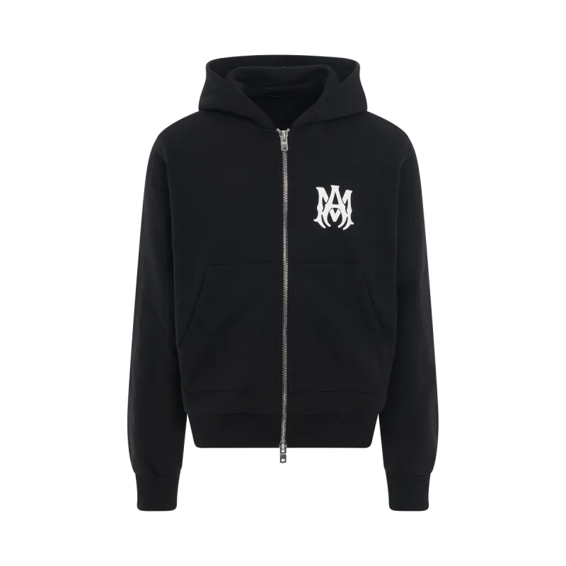MA Core Zip Hoodie in Black made by AMIRI
