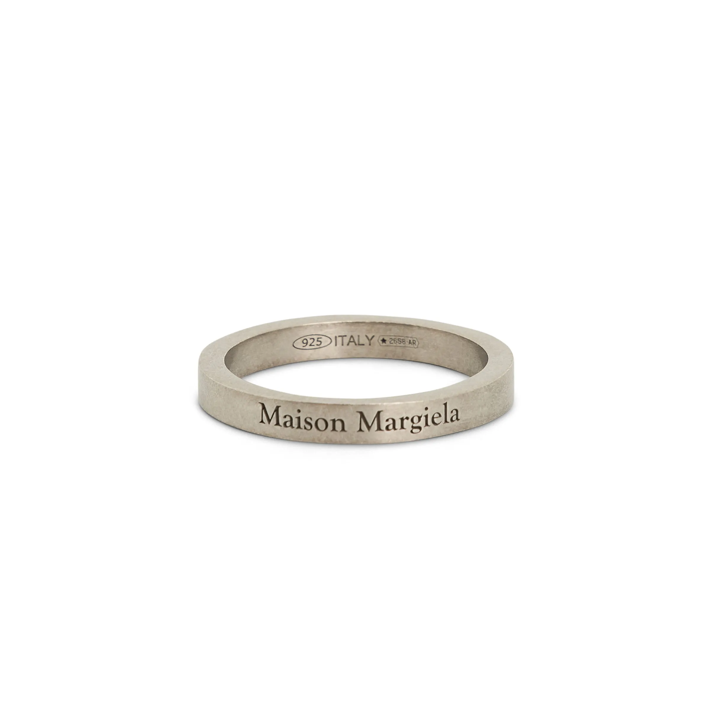 Margiela Logo Ring in Silver sold by MARAIS