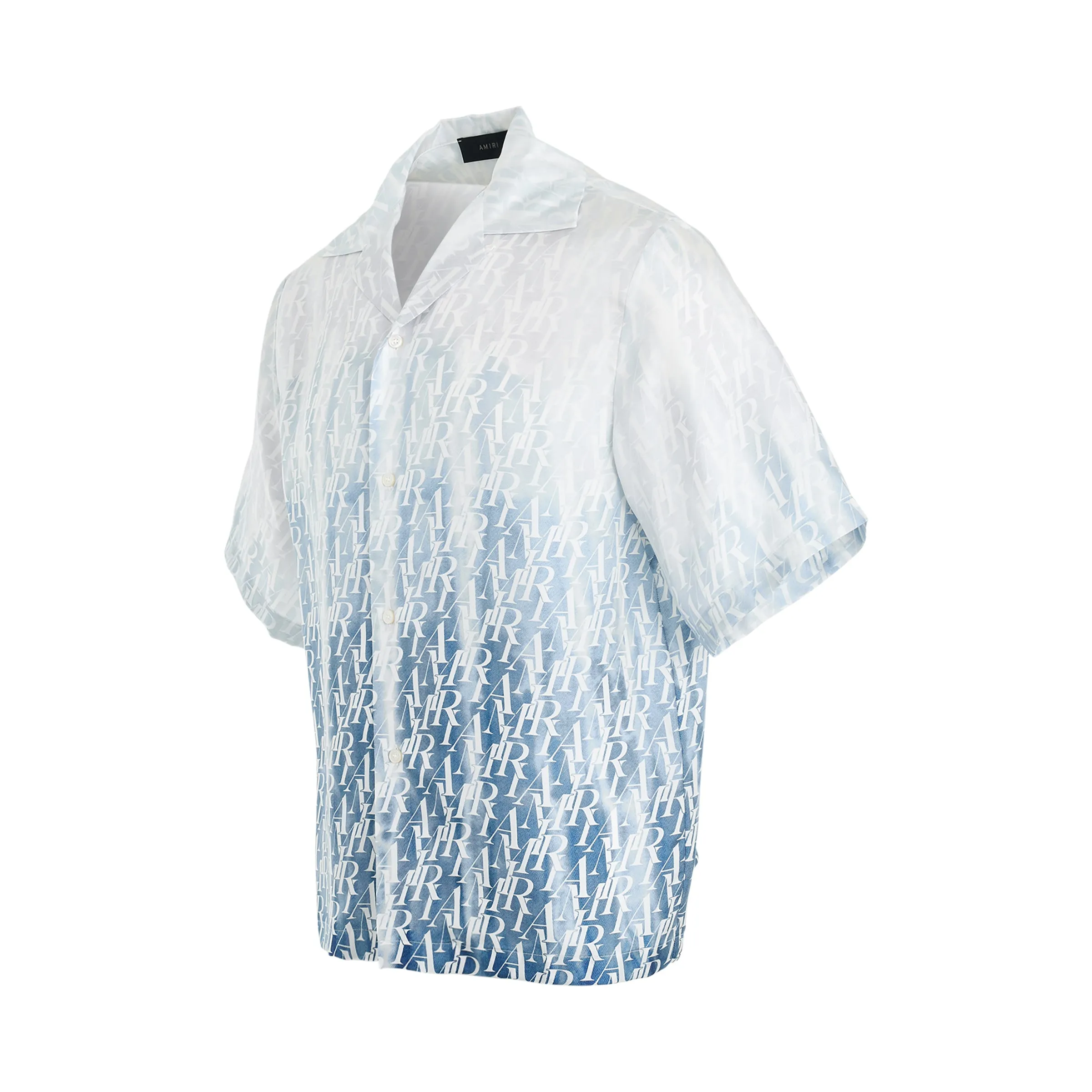 Gradient Amiri Repeat Bowling Shirt in Ashley Blue sold by MARAIS product image thumbnail 2