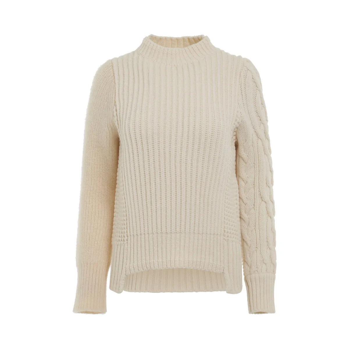 Wool Mohair Knit Pullover in Off White sold by MARAIS