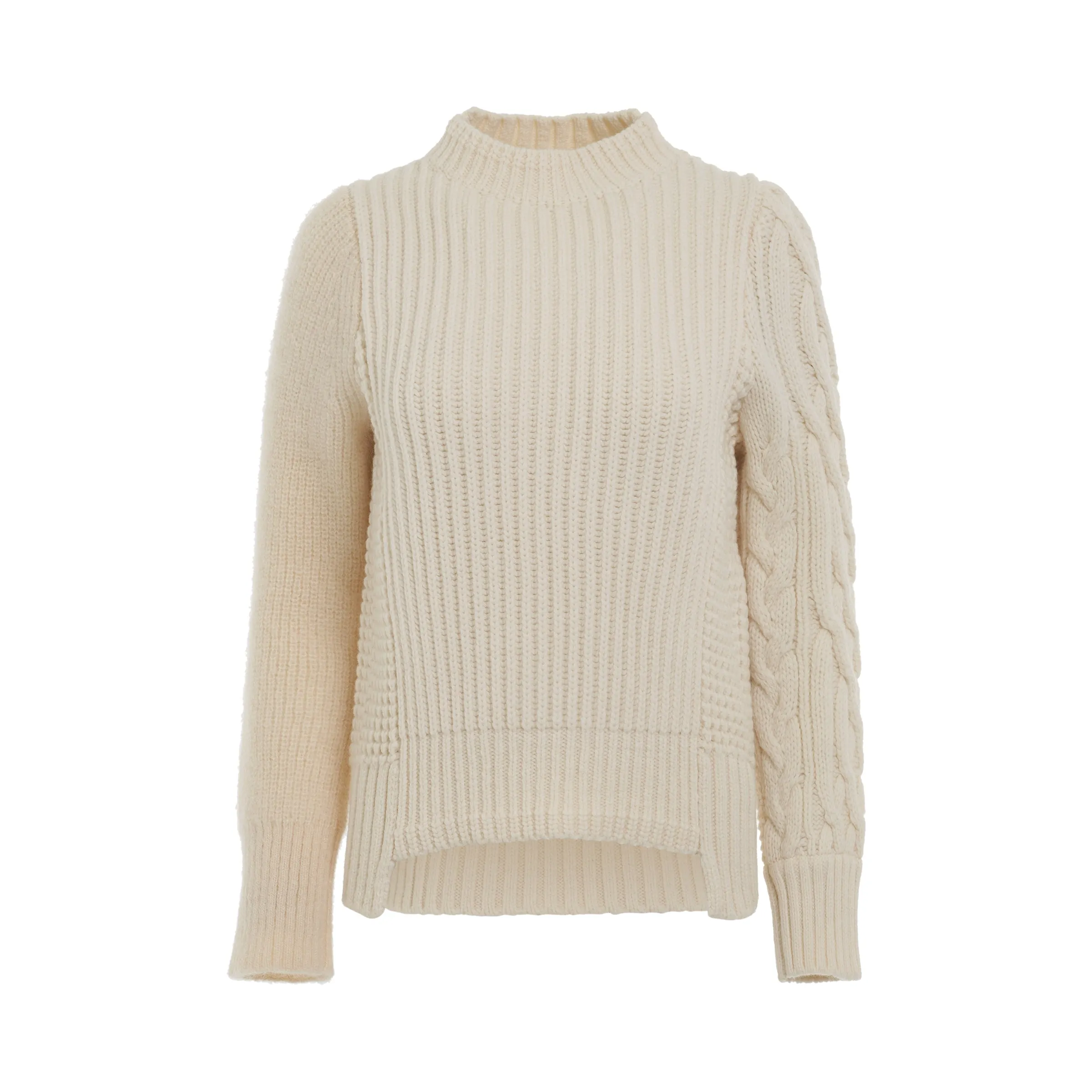 Wool Mohair Knit Pullover in Off White sold by MARAIS