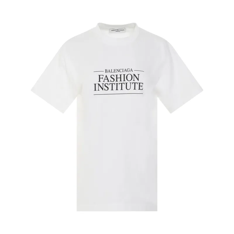 Fashion Institute Medium Fit T-Shirt in White/Black sold by MARAIS