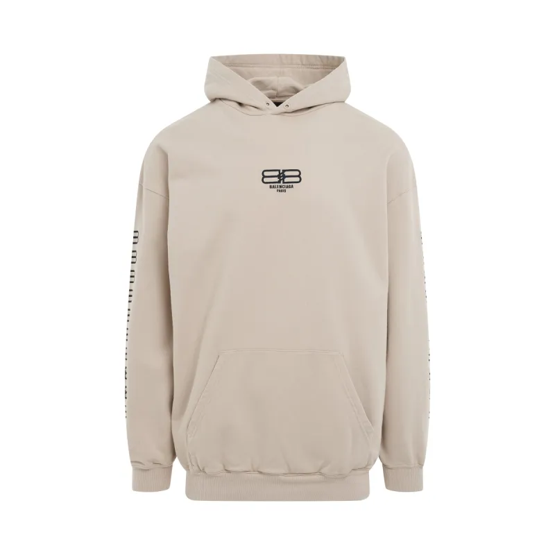 BB Paris Icon Embroidered Medium Fit Hoodie in Beige/Black sold by MARAIS