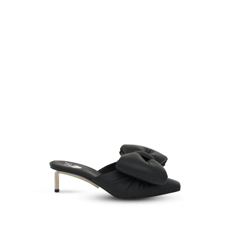 Nappa Bow Allen Sabot Shoes in Black sold by MARAIS