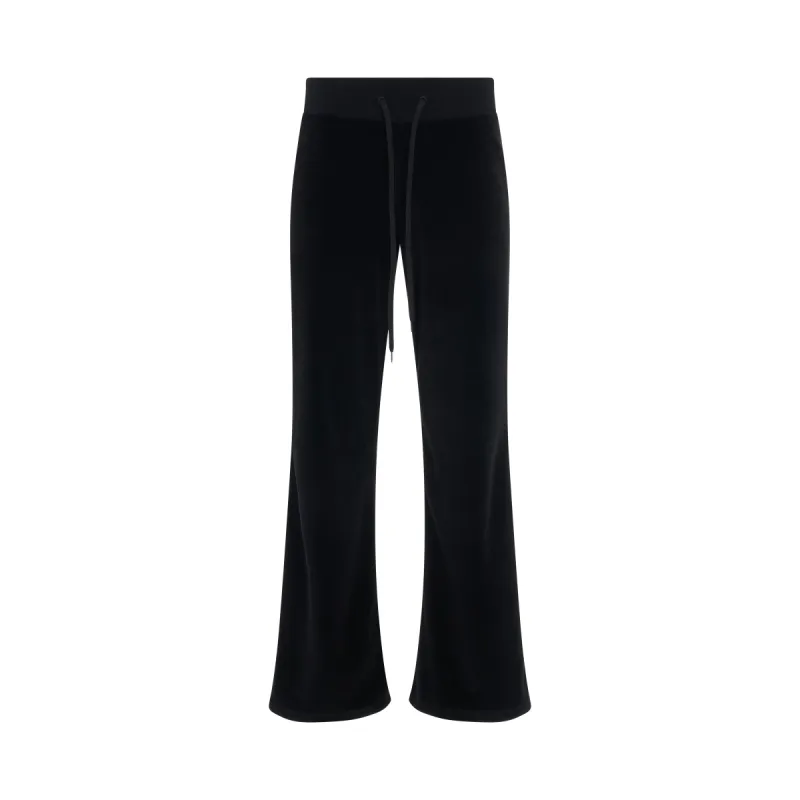 Low-Waist Velvet Joggers Pants in Black sold by MARAIS