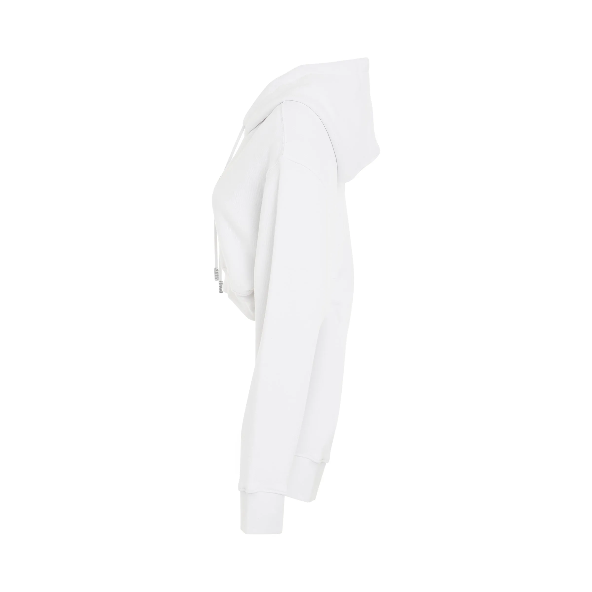 Crack Off Heart Crop Hoodie in White/Red sold by MARAIS product image thumbnail 3