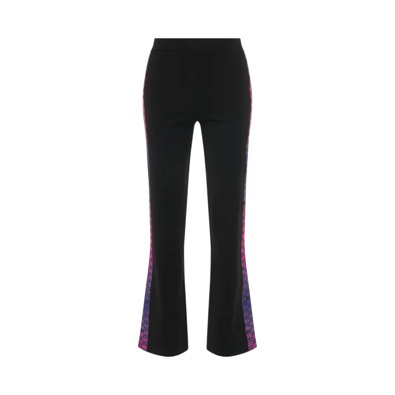 Monogram Band Split Track Pant in Black sold by MARAIS