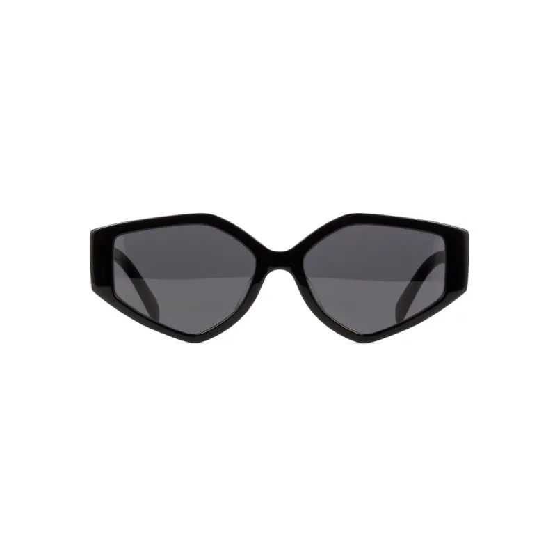 CL40229F Jagged Edge Sunglasses with Smoke Lens in Black sold by MARAIS