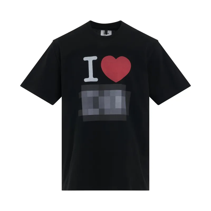 Mosaic Print T-Shirt in Black made by MARAIS