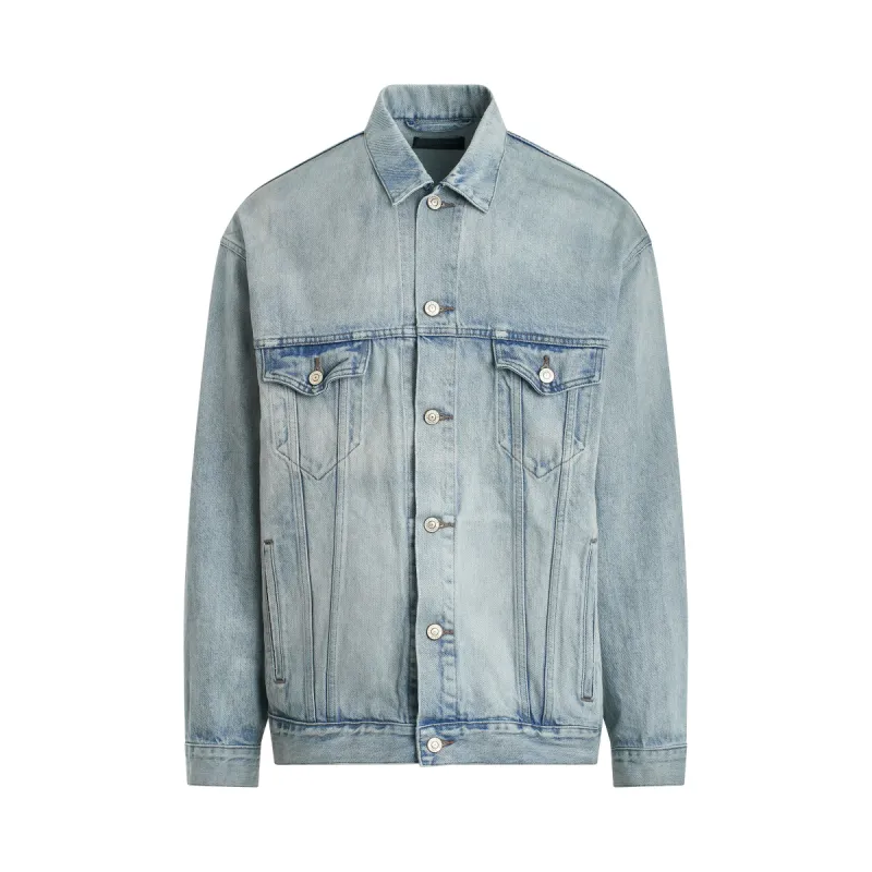 Oversized Denim Jacket in Dirty Blue sold by MARAIS
