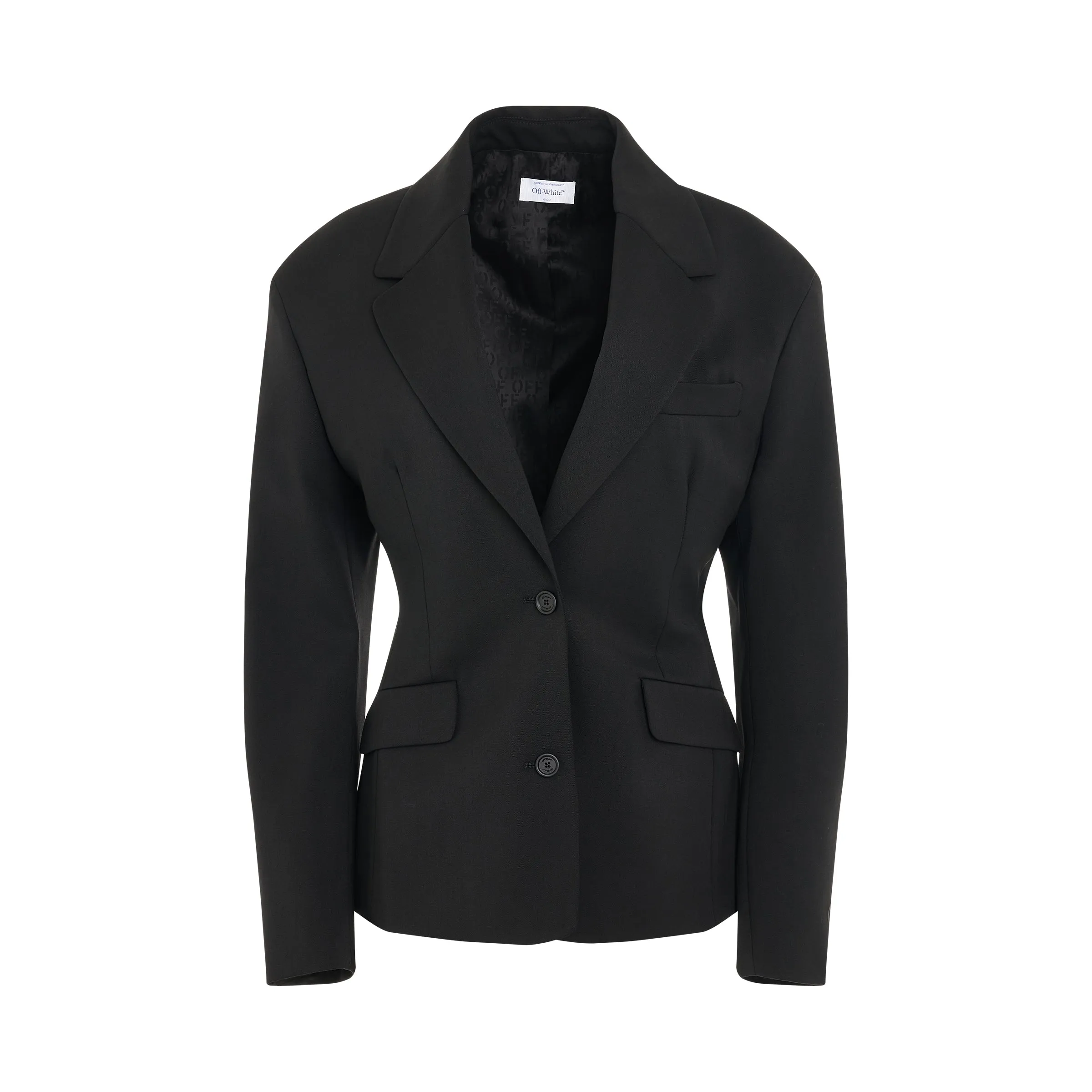 Wool Blend Round Jacket in Black sold by MARAIS