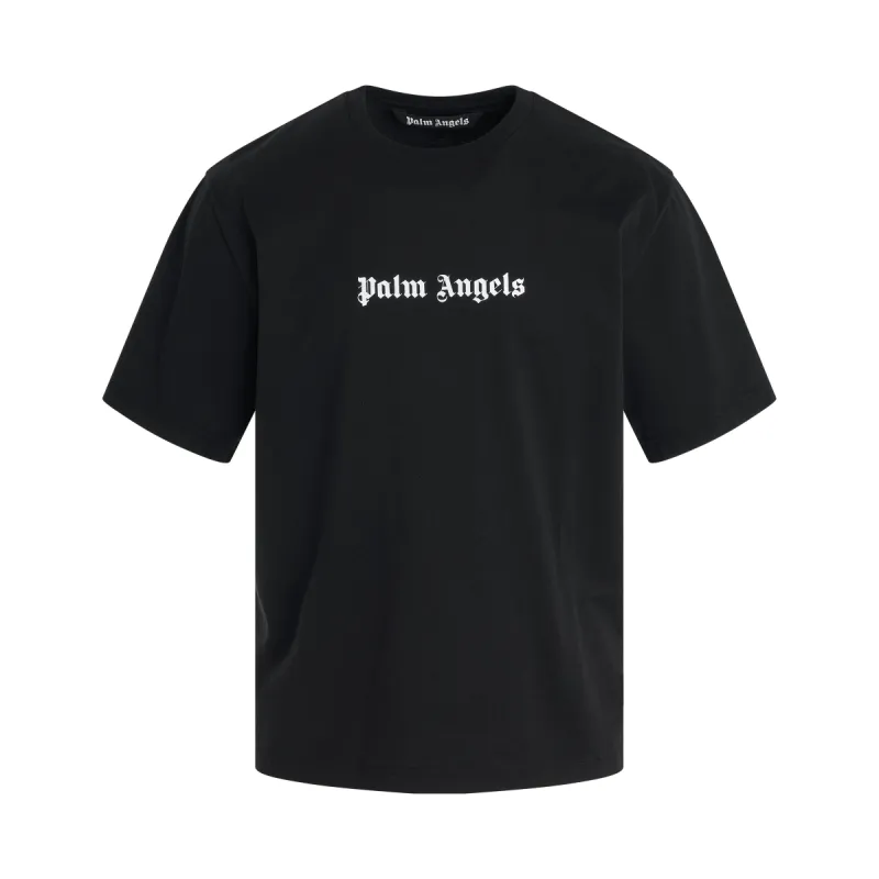 Logo Slim T-Shirt in Black White sold by MARAIS