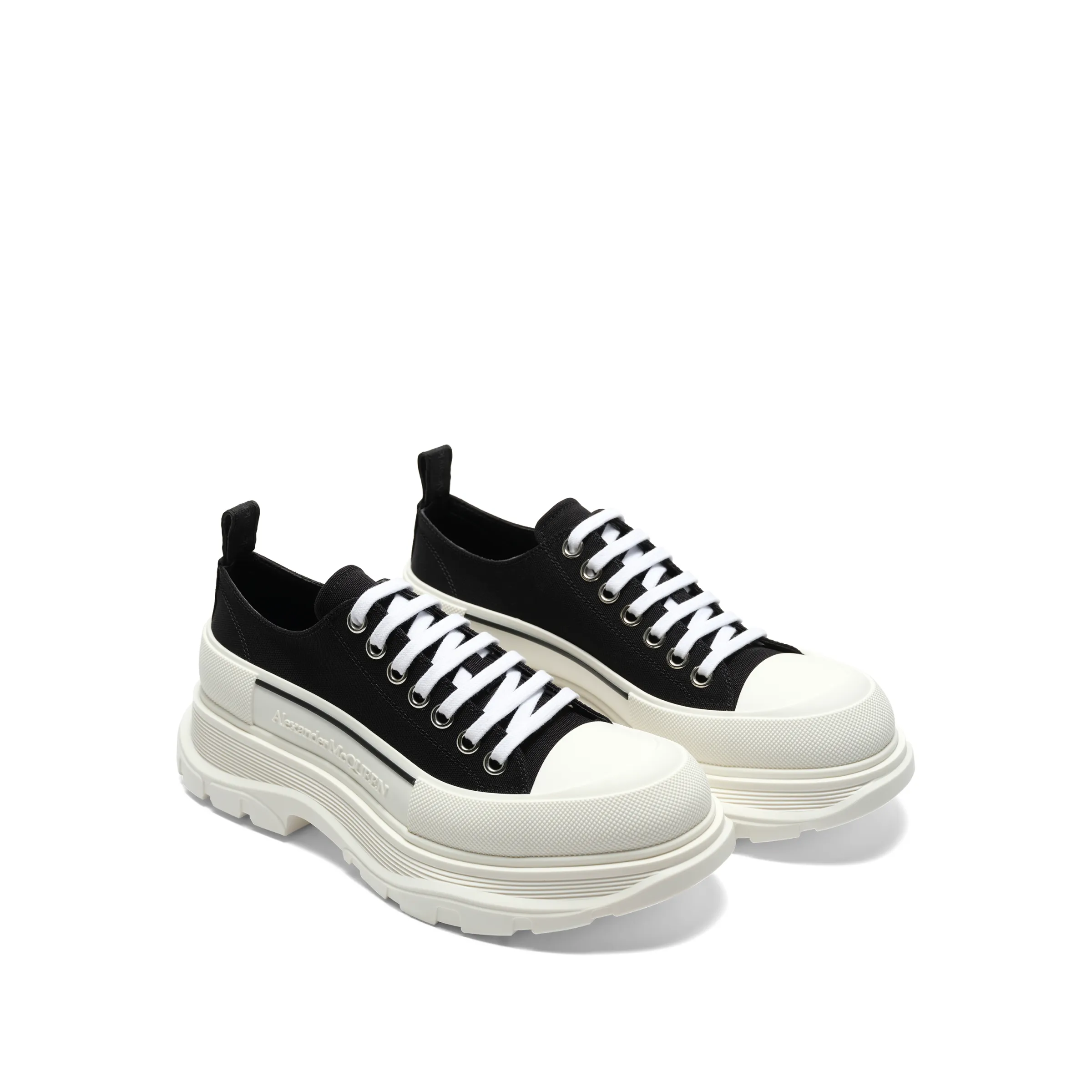 Tread Slick Canvas Lace-Up Shoes in Black/White sold by MARAIS product image thumbnail 2