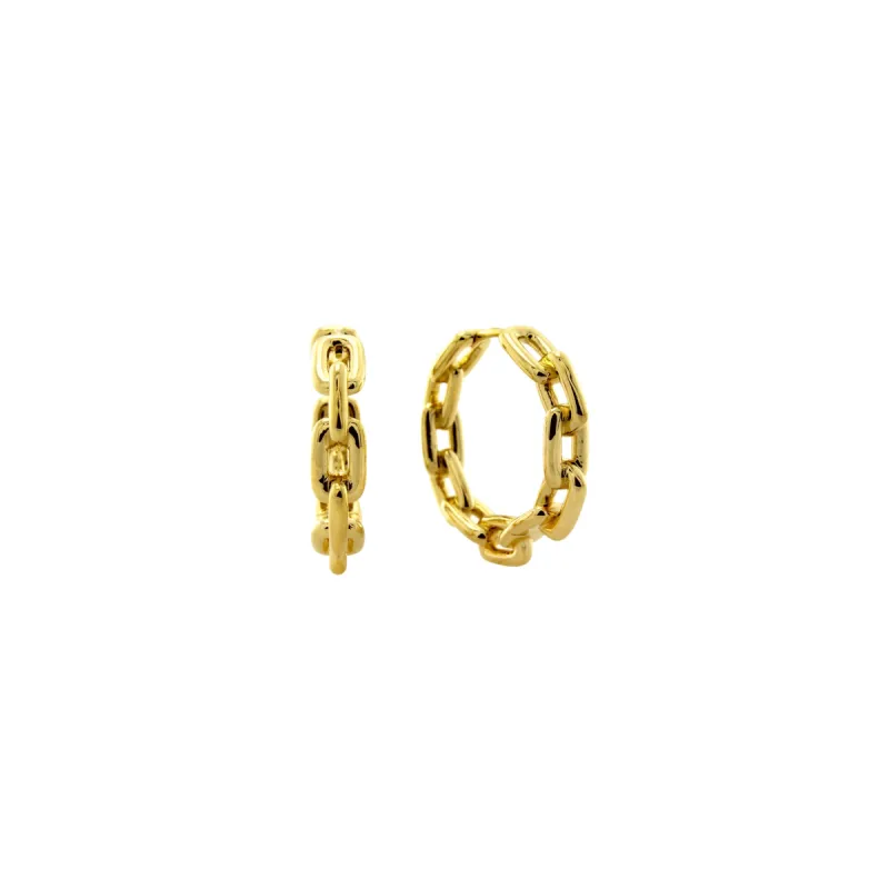 Chunky Chain Hoops in Gold sold by MARAIS