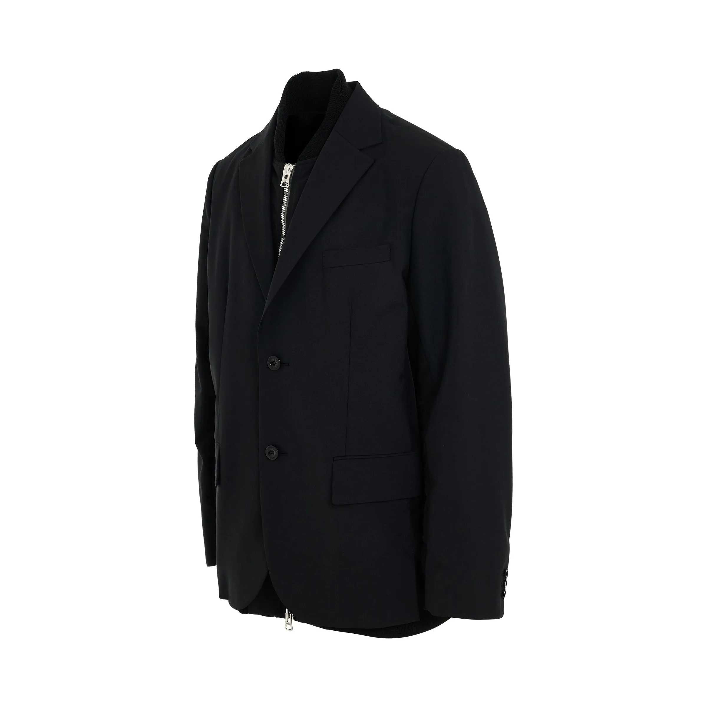 Suiting x Nylon Twill Jacket in Black sold by MARAIS product image thumbnail 2