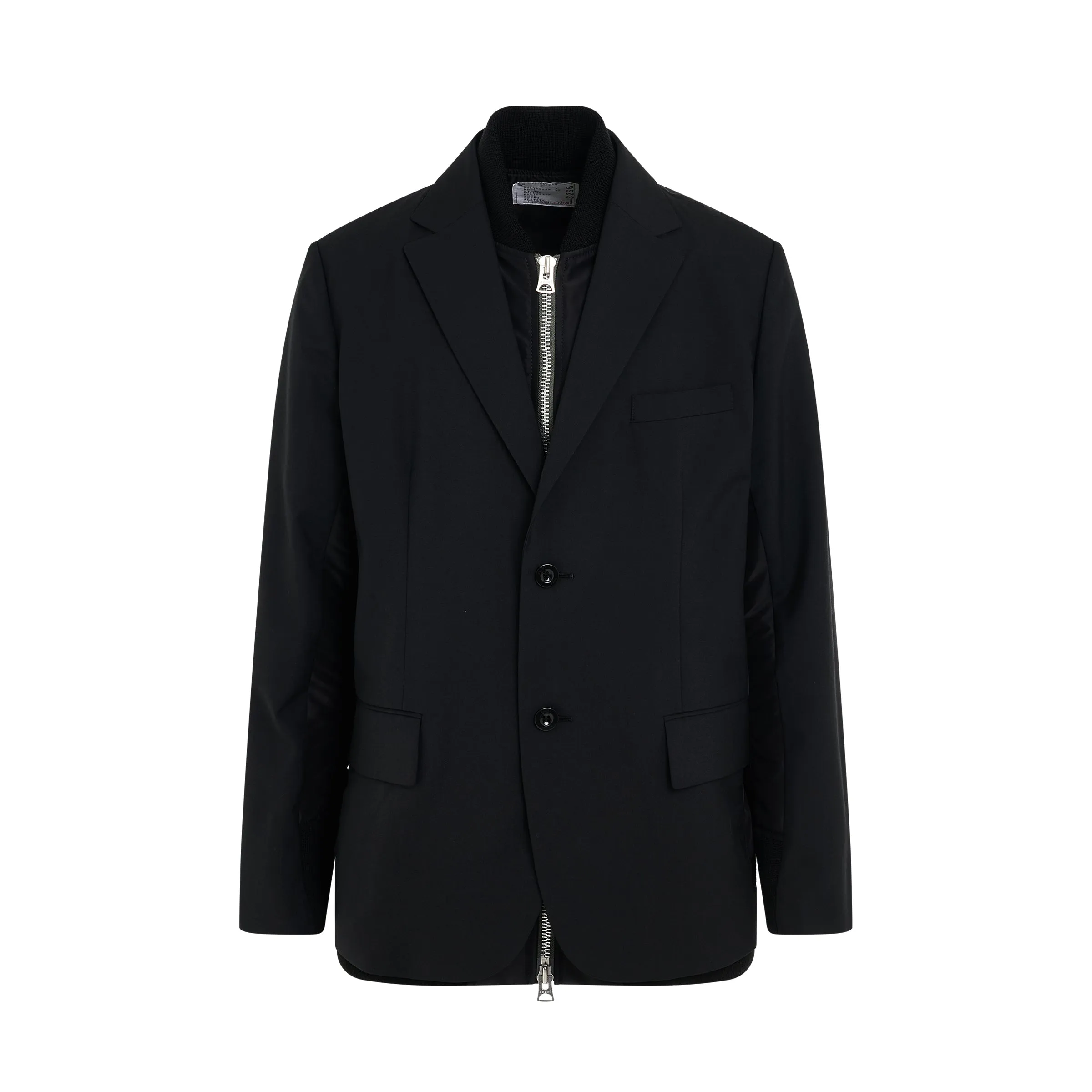 Suiting x Nylon Twill Jacket in Black sold by MARAIS