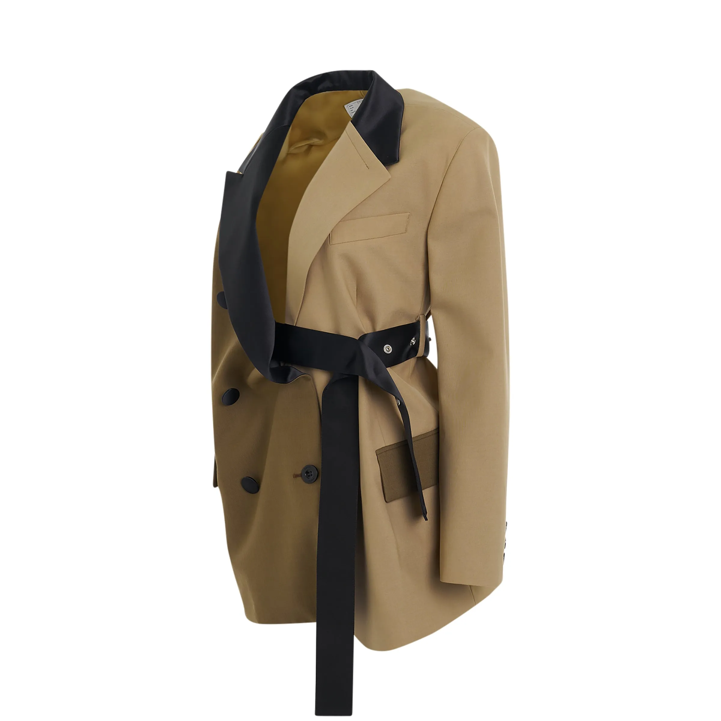 Belted Suiting Jacket in Beige sold by MARAIS product image thumbnail 2