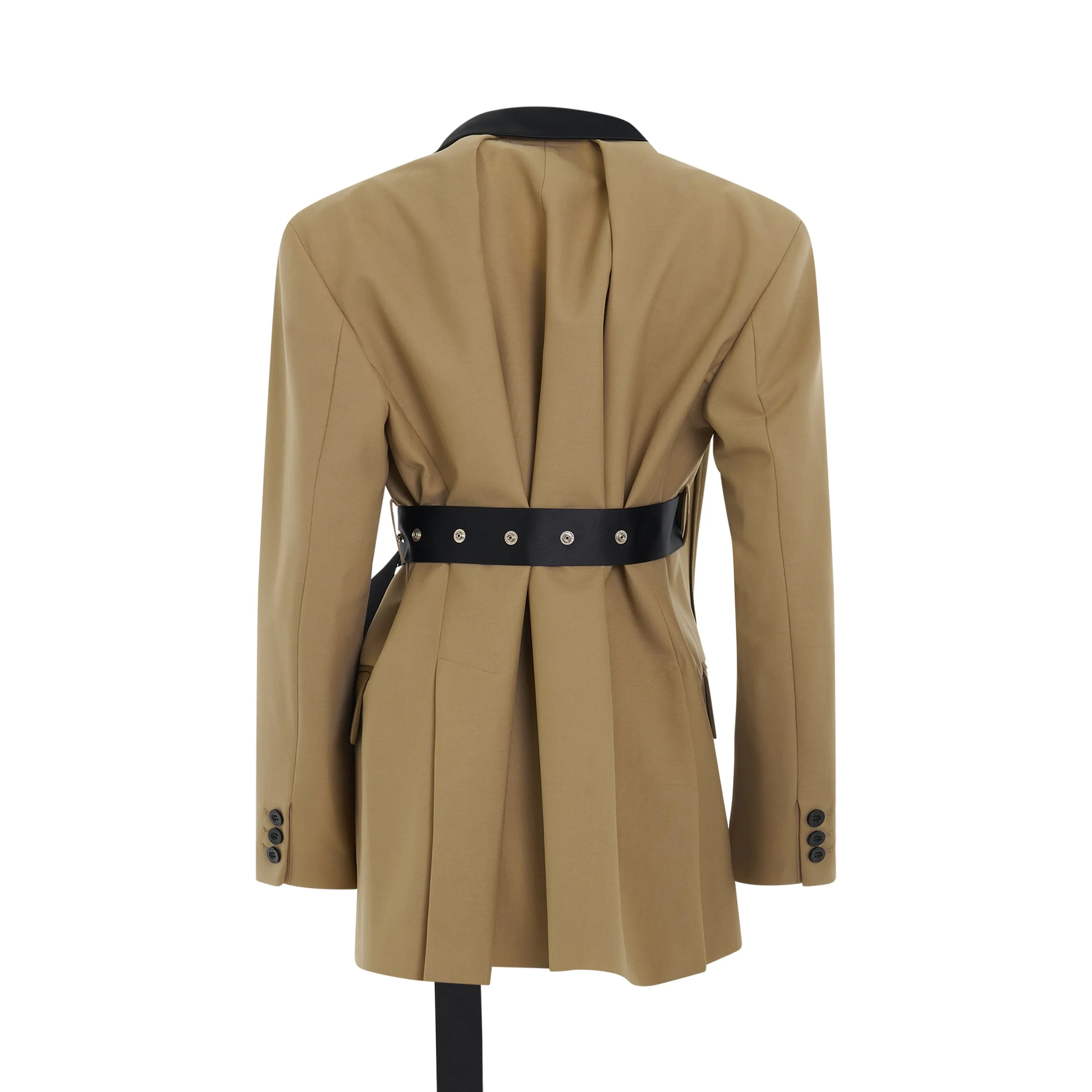 Belted Suiting Jacket in Beige sold by MARAIS product image thumbnail 4