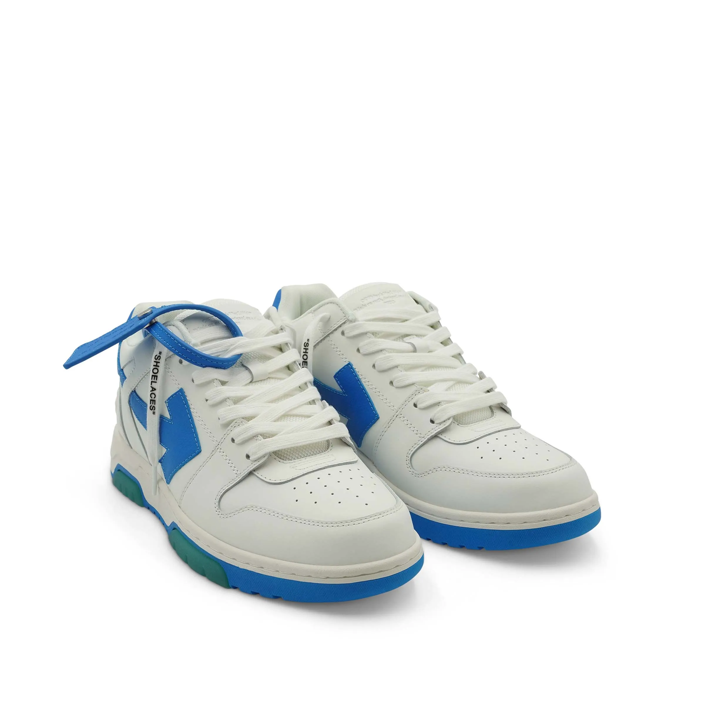 Out Of Office Calf Leather Sneaker in White/Blue sold by MARAIS product image thumbnail 2