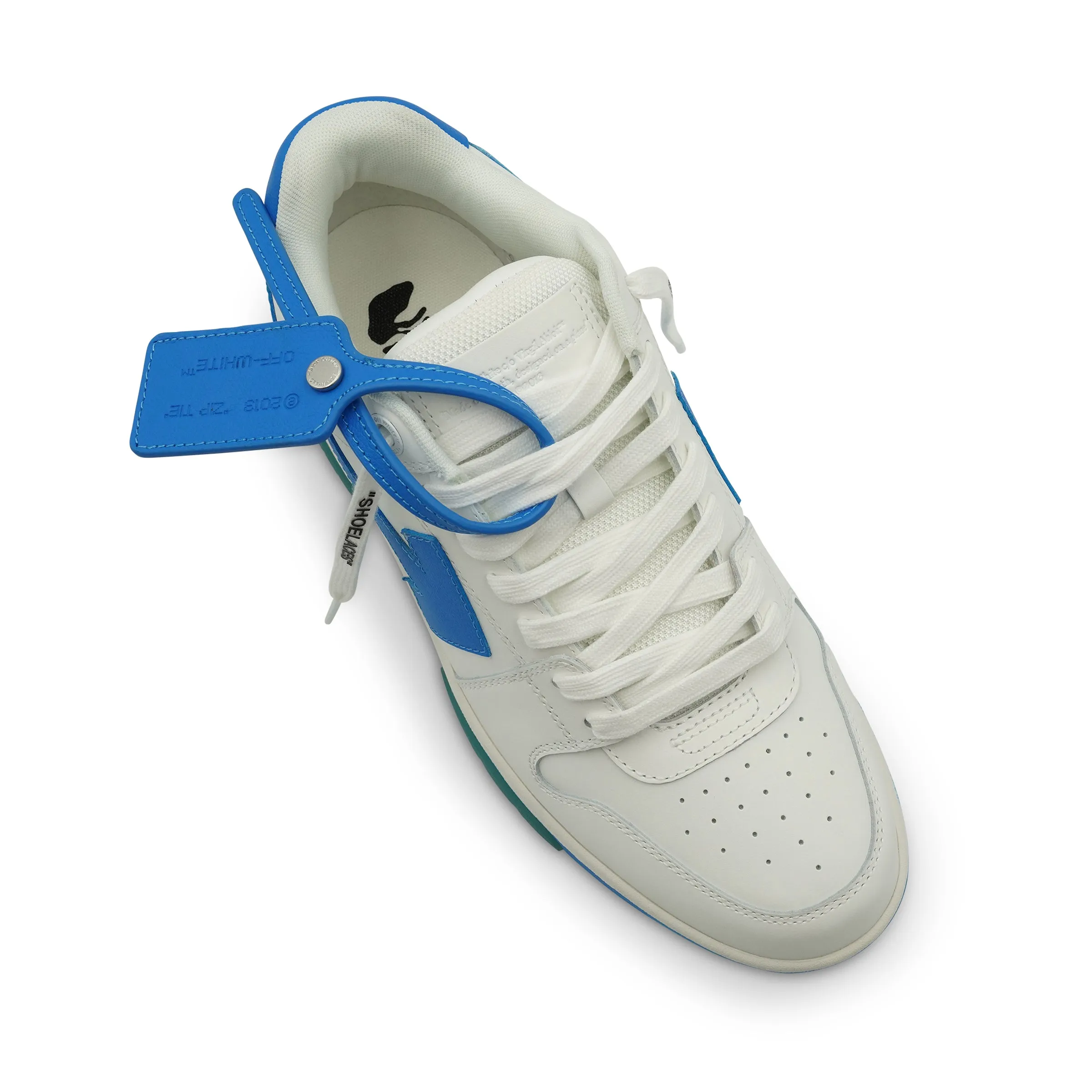 Out Of Office Calf Leather Sneaker in White/Blue sold by MARAIS product image thumbnail 4