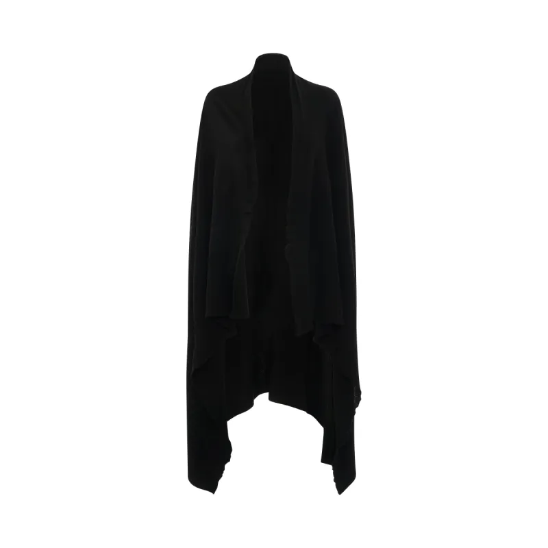 Long Wrap Rasato Knit Cardigan in Black sold by MARAIS