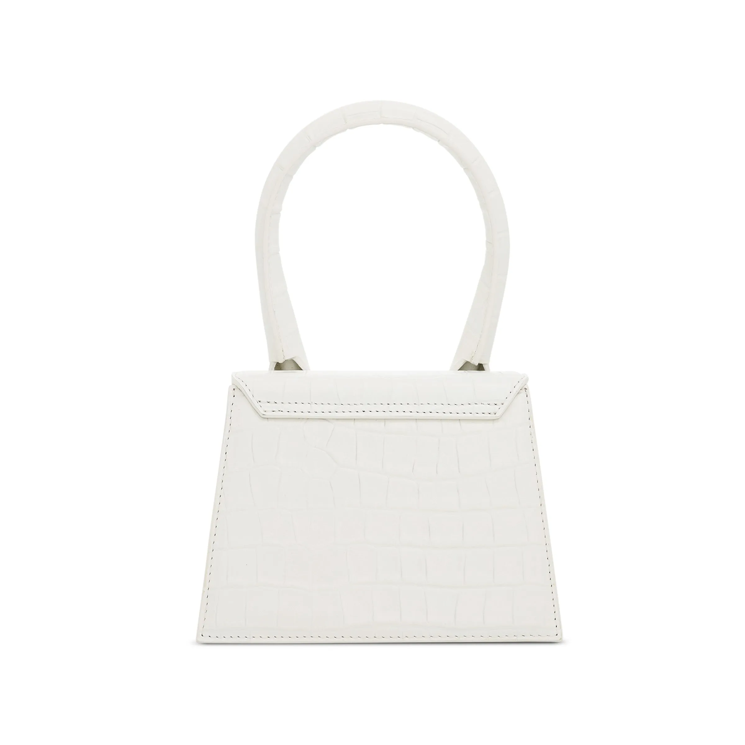 Le Chiquito Moyen Croc Embossed Leather Bag in Ivory sold by MARAIS product image thumbnail 3