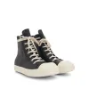 EDFU Leather Sneakers in Black/Milk sold by MARAIS