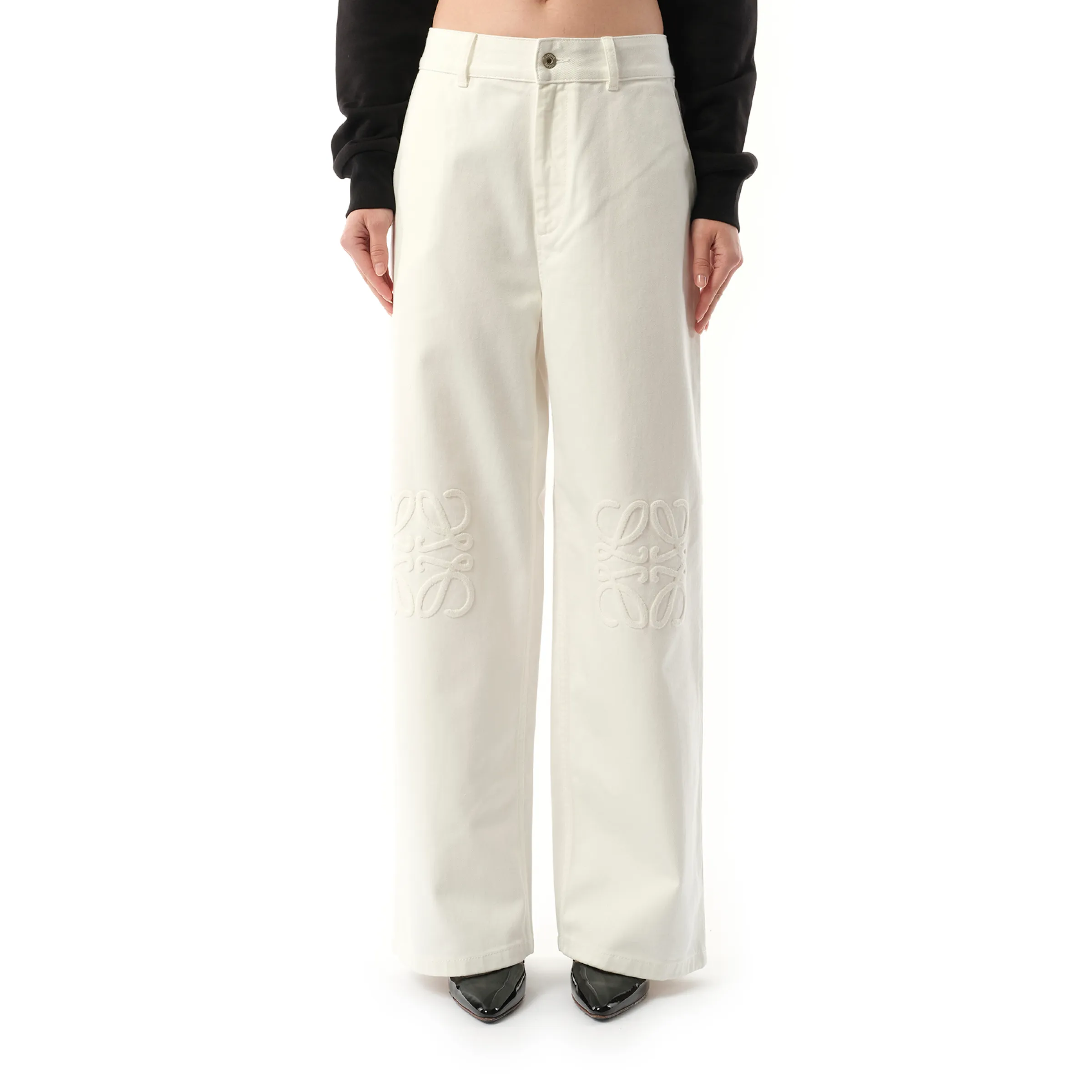 Anagram Baggy Jeans AF in White sold by MARAIS